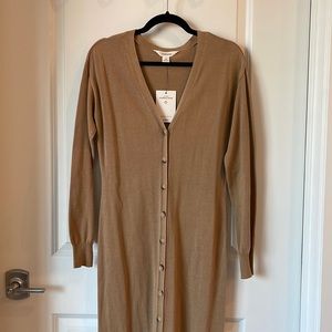 glassons knitted button down midi dress